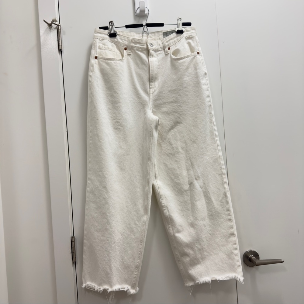 AllSaints Jeans women’s 100% cotton non stretchy Jayce White Denim size 28 - Picture 4 of 13